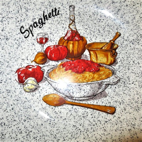 Pasta Sphagetti Large Ceramic Serving Bowl 12 3/4 inches Made in Italy - Picture 2 of 4